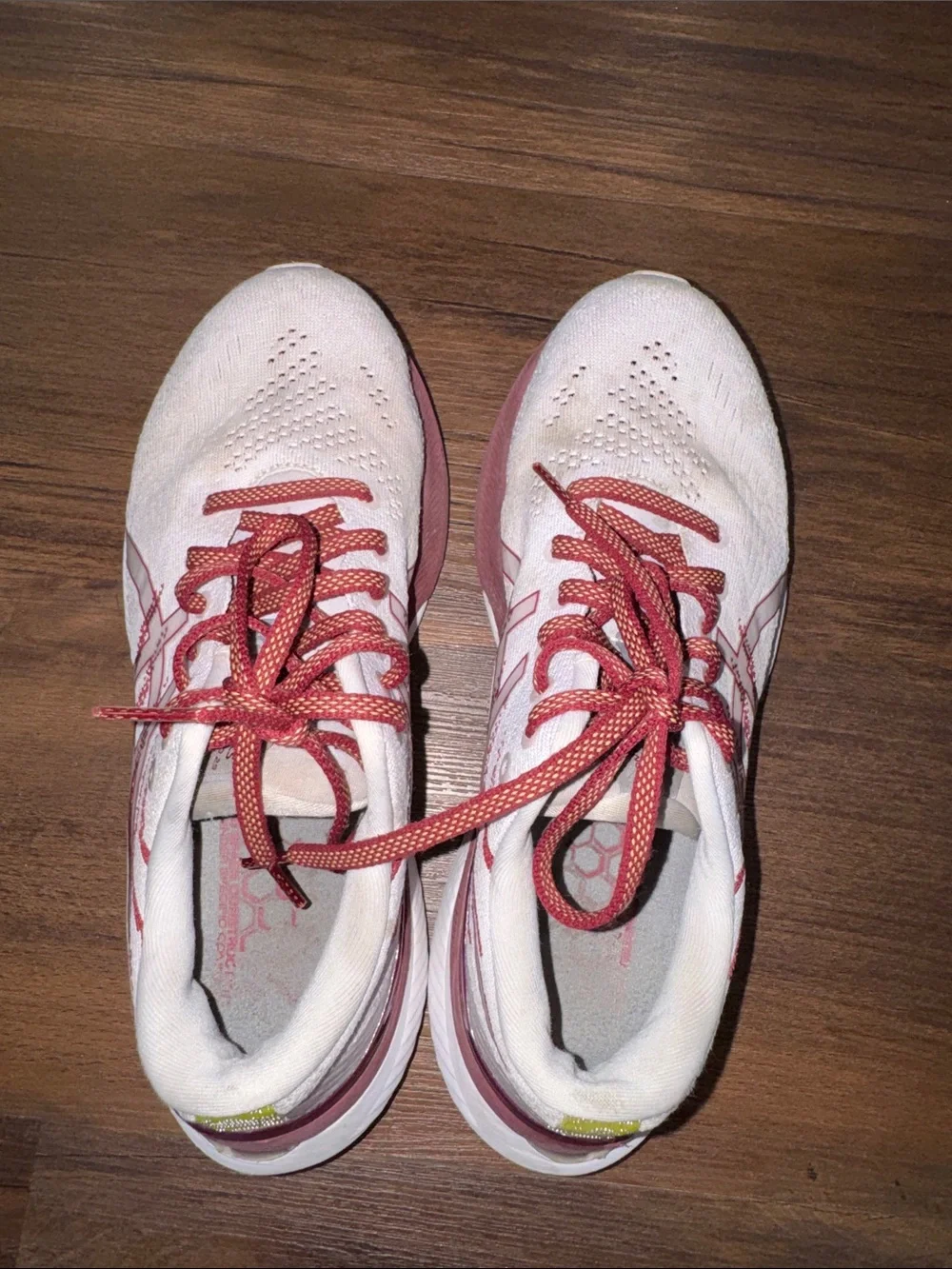 Asics Women's Running Shoes in Light Pink and Burgundy